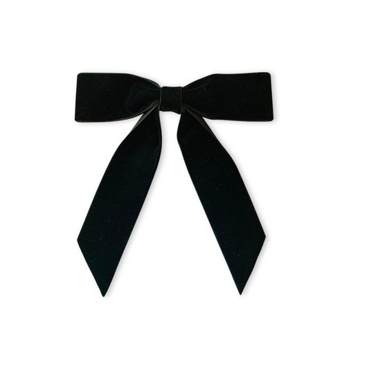 Large Black Velvet Bow